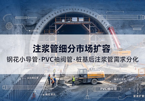 福田注浆管细分市场扩容，隧道钢花小导管、PVC 袖阀管、桩基后注浆管需求分化